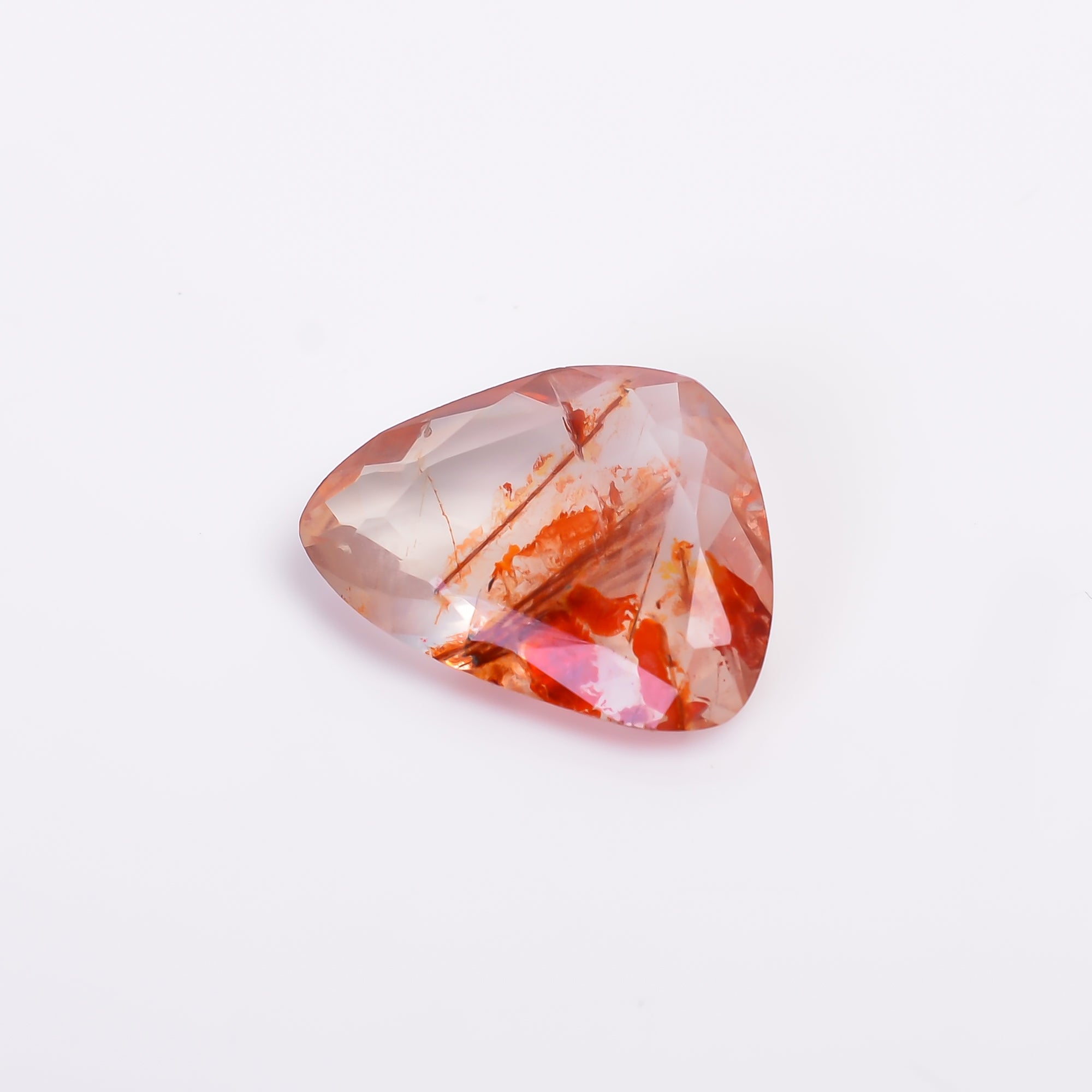 Quartz With Iron Inclusion Fancy Shape Cut Stone Loose Gemstone For Making Jewelry 7.5 Ct. 17X13X5 mm Y-9404