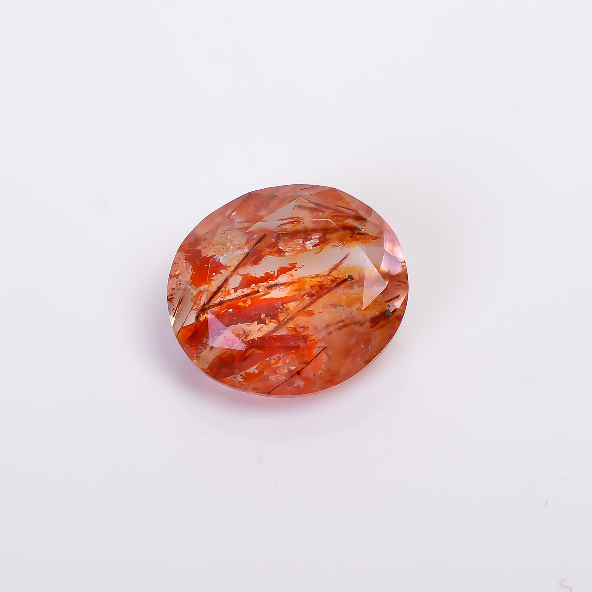 Quartz With Iron Inclusion Round Shape Cut Stone Loose Gemstone For Making Jewelry 6 Ct. 13X12X6 mm Y-9405