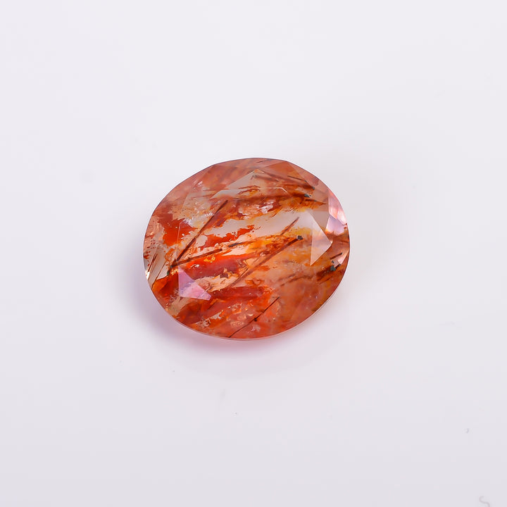 Quartz With Iron Inclusion Round Shape Cut Stone Loose Gemstone For Making Jewelry 6 Ct. 13X12X6 mm Y-9405