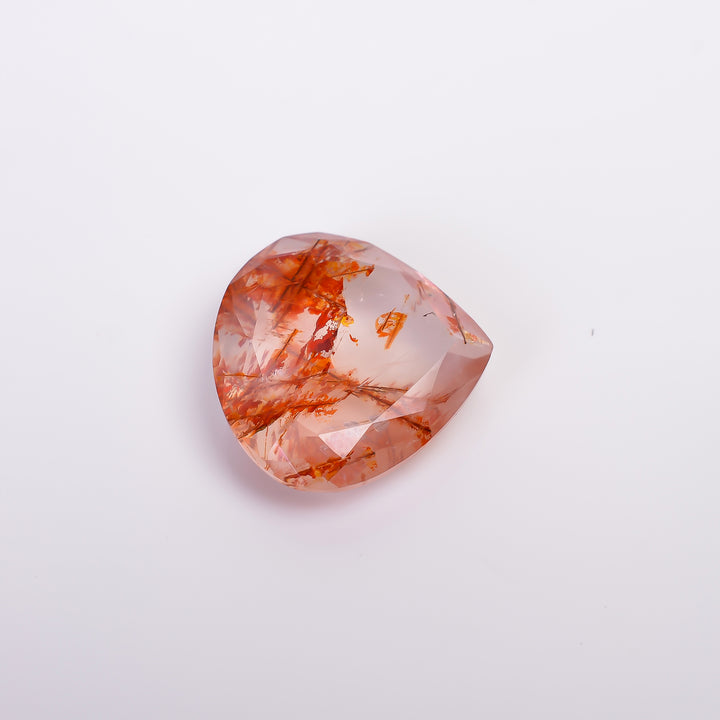 Quartz With Iron Inclusion Heart Shape Cut Stone Loose Gemstone For Making Jewelry 22 Ct. 21X21X7 mm Y-9406