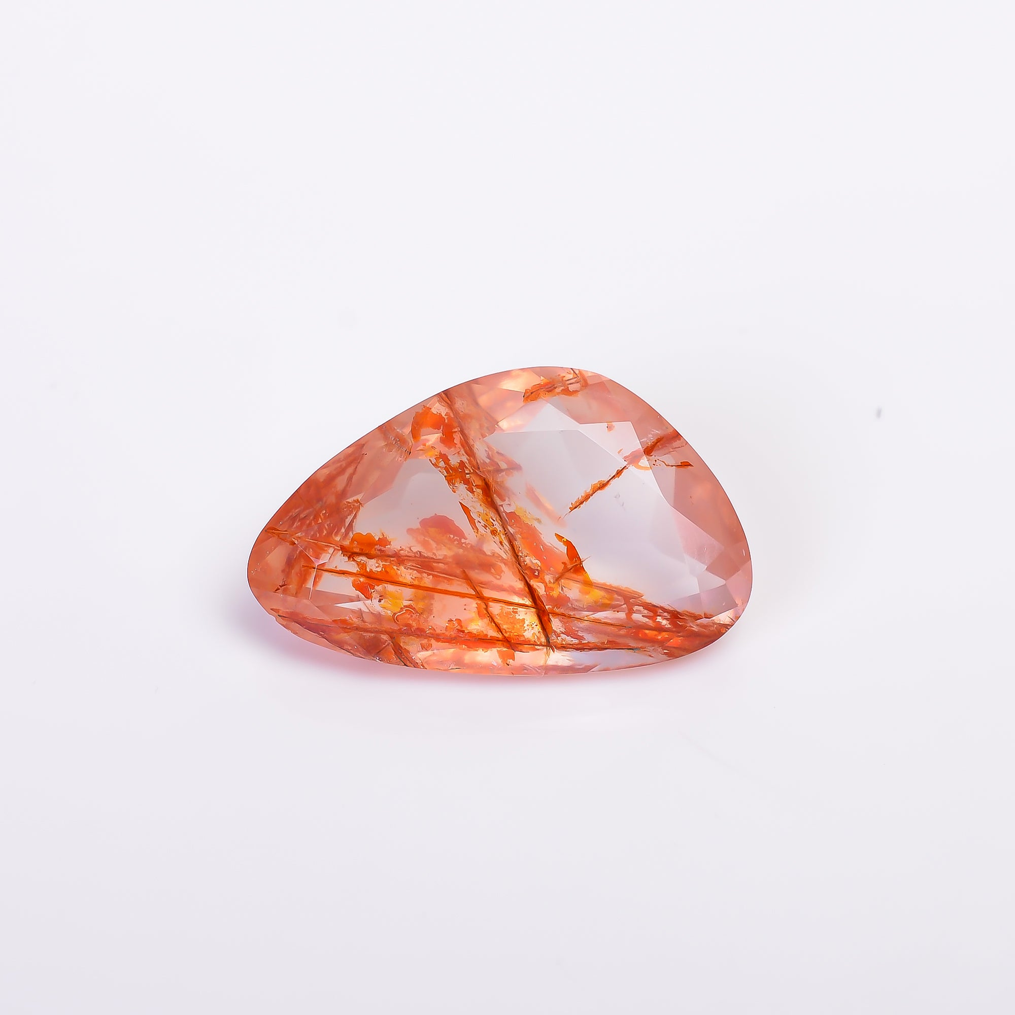 Quartz With Iron Inclusion Fancy Shape Cut Stone Loose Gemstone For Making Jewelry 13 Ct. 22X14X7 mm Y-9407