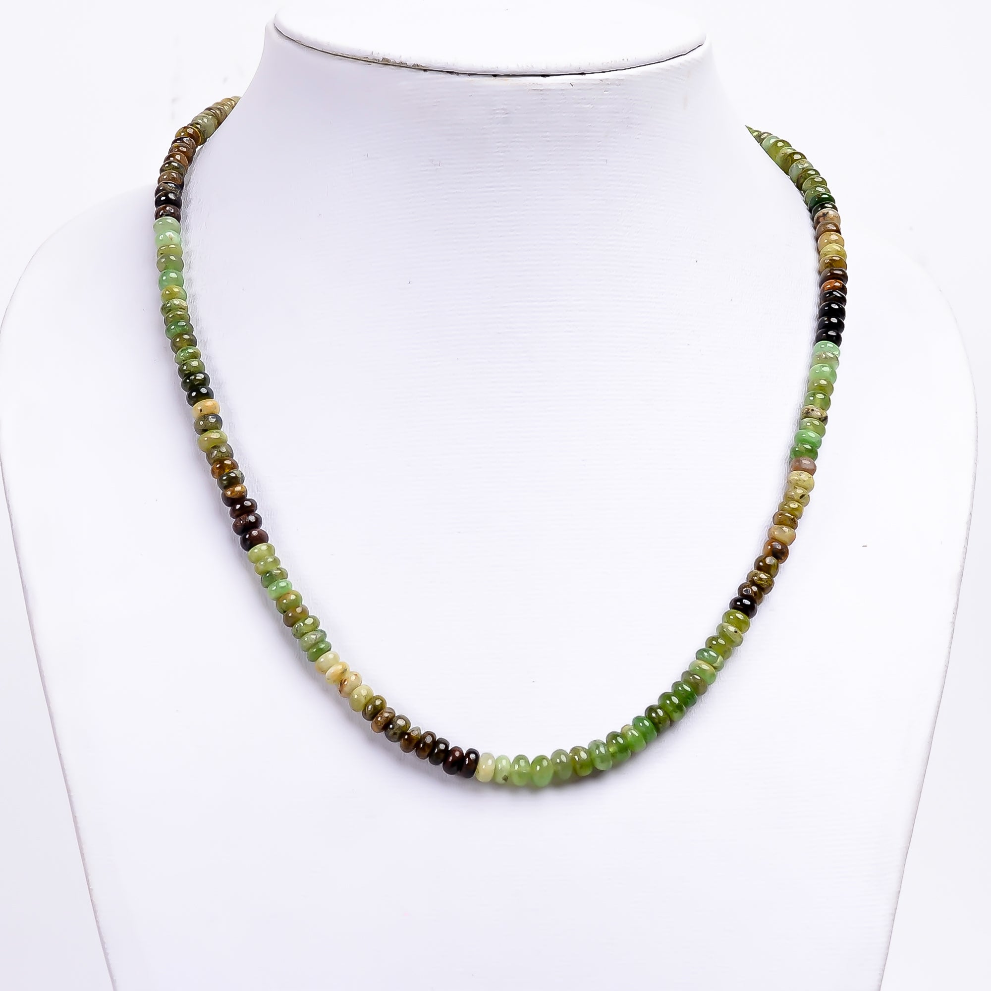 Grossular Garnet Natural Gemstone Rondelle Shape Smooth Necklace 17-19" Beads 5X5X3 mm, 120 Ct. YN-375