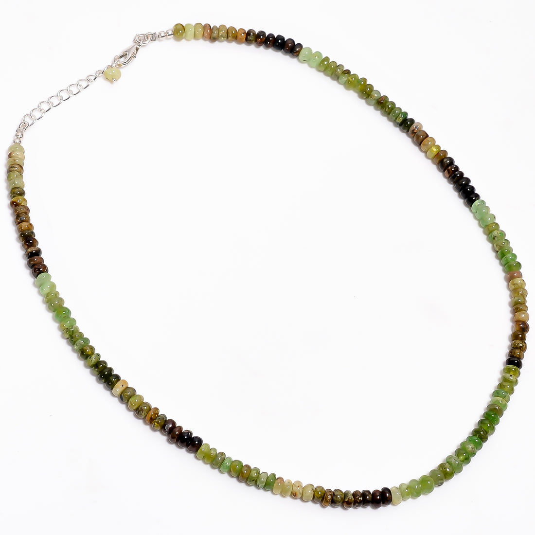 Grossular Garnet Natural Gemstone Rondelle Shape Smooth Necklace 17-19" Beads 5X5X3 mm, 120 Ct. YN-375