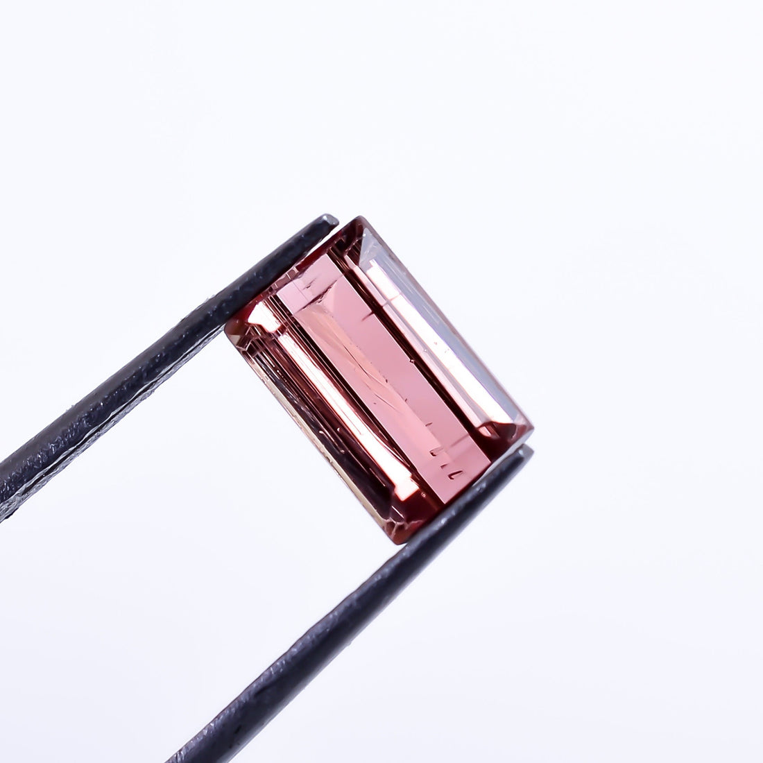 tourmaline pink radiant shape cut stone loose gemstone
