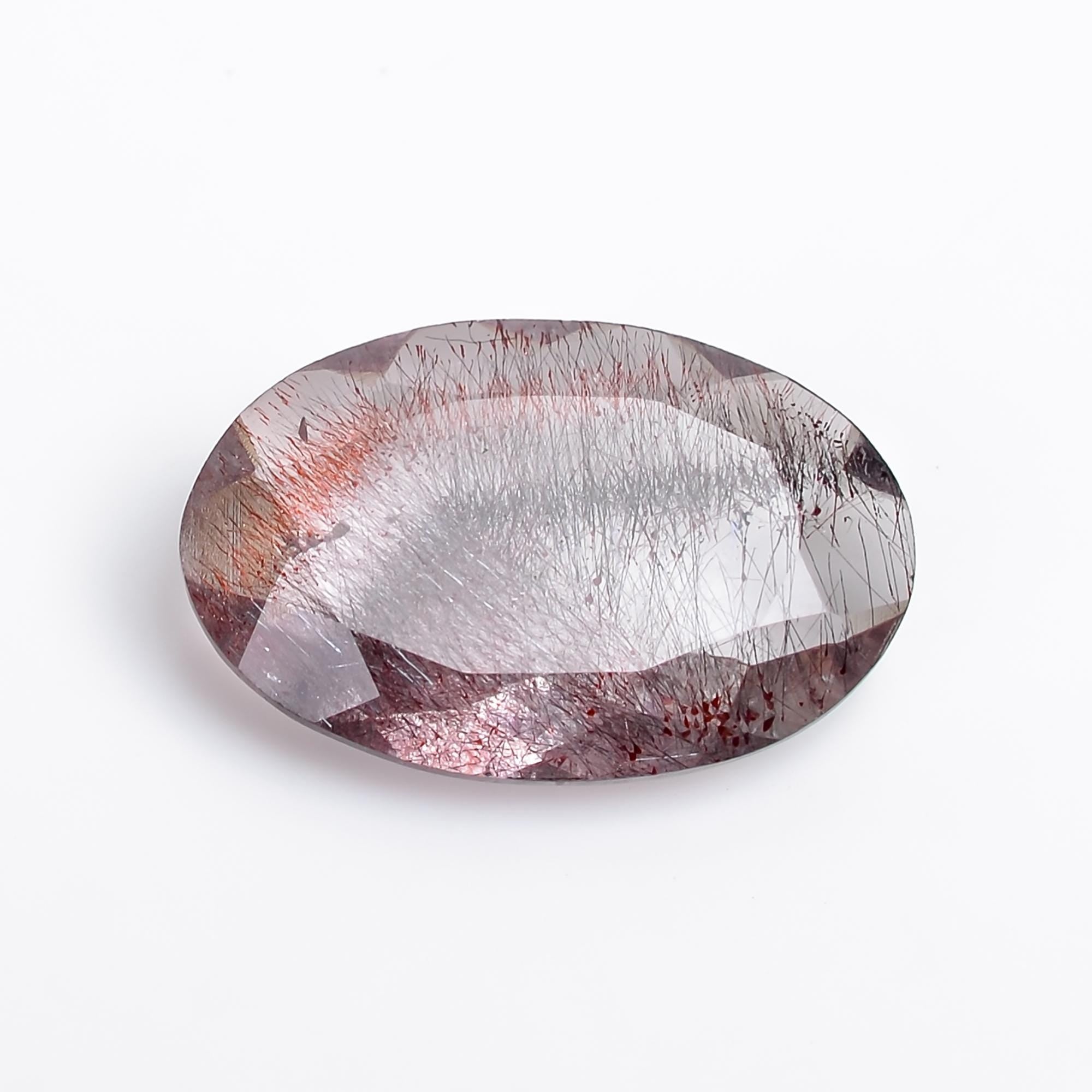 elestial quartz natural oval shape cut stone loose gemstone