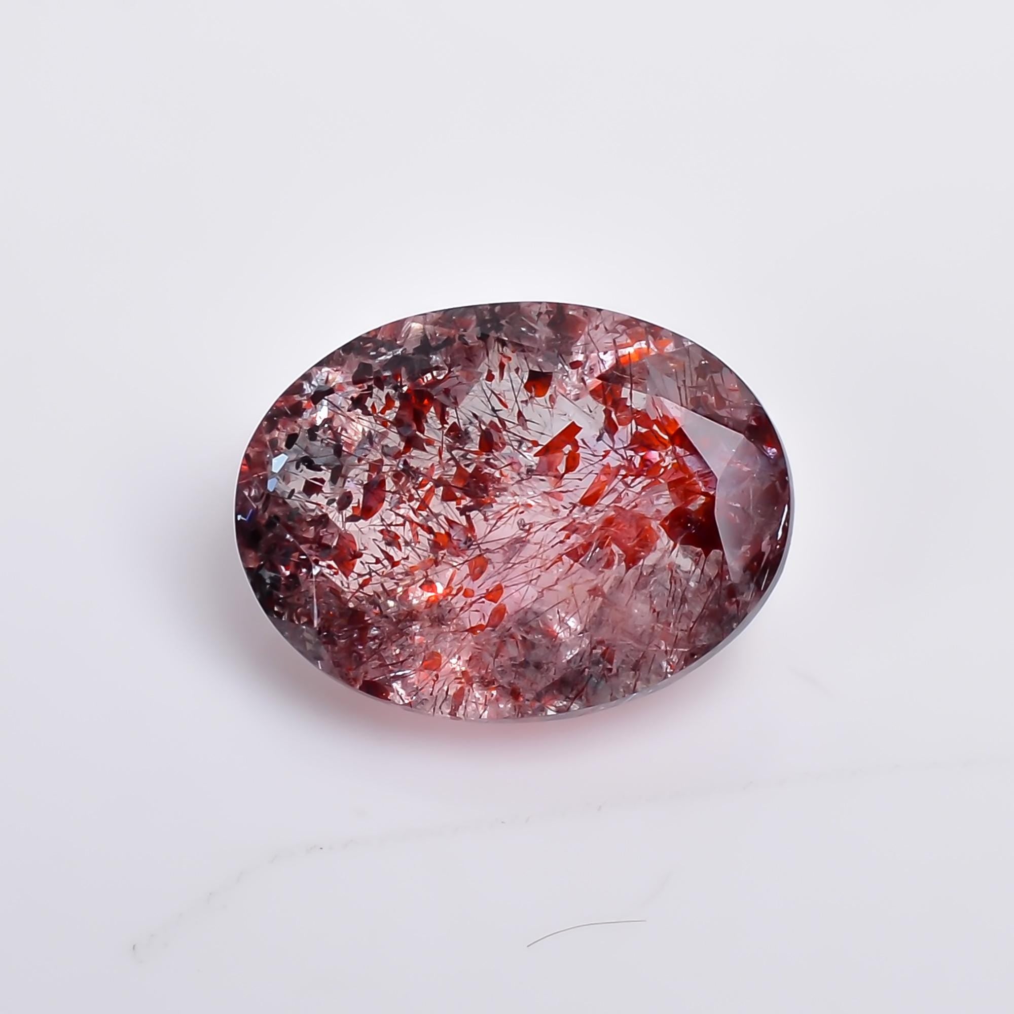 elestial quartz oval shape natural cut stone loose gemstone