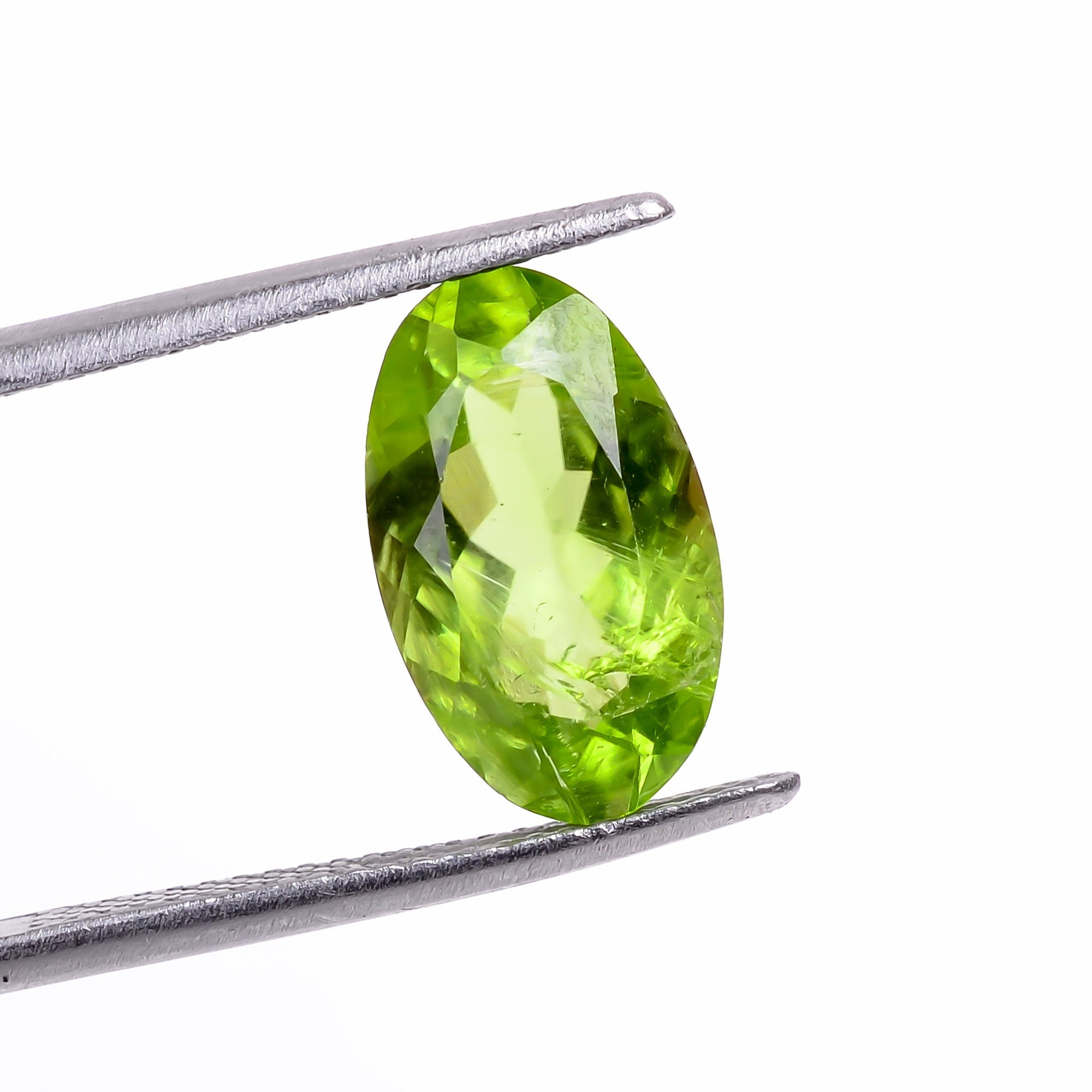 peridot natural oval shape cut stone loose gemstone