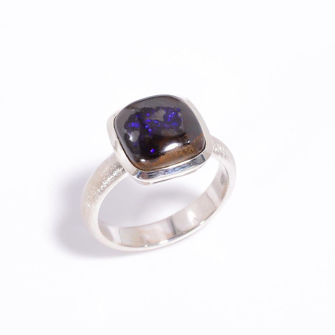 natural boulder opal cushion shape ethnic handmade mens ring 925 sterling silver ring 12 75 us 9 4 gms y 7779