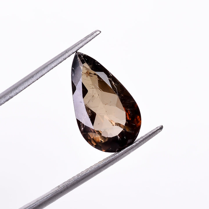 axinite pear shape cut stone loose gemstone