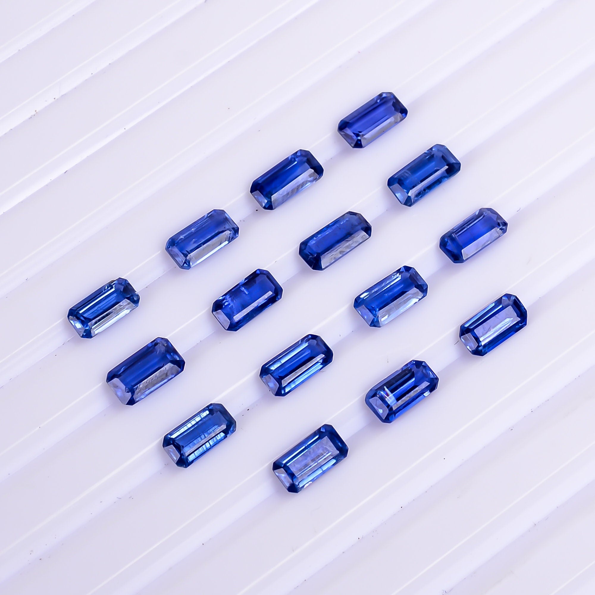 blue kyanite radiant shape cut stone loose gemstone 15 pcs