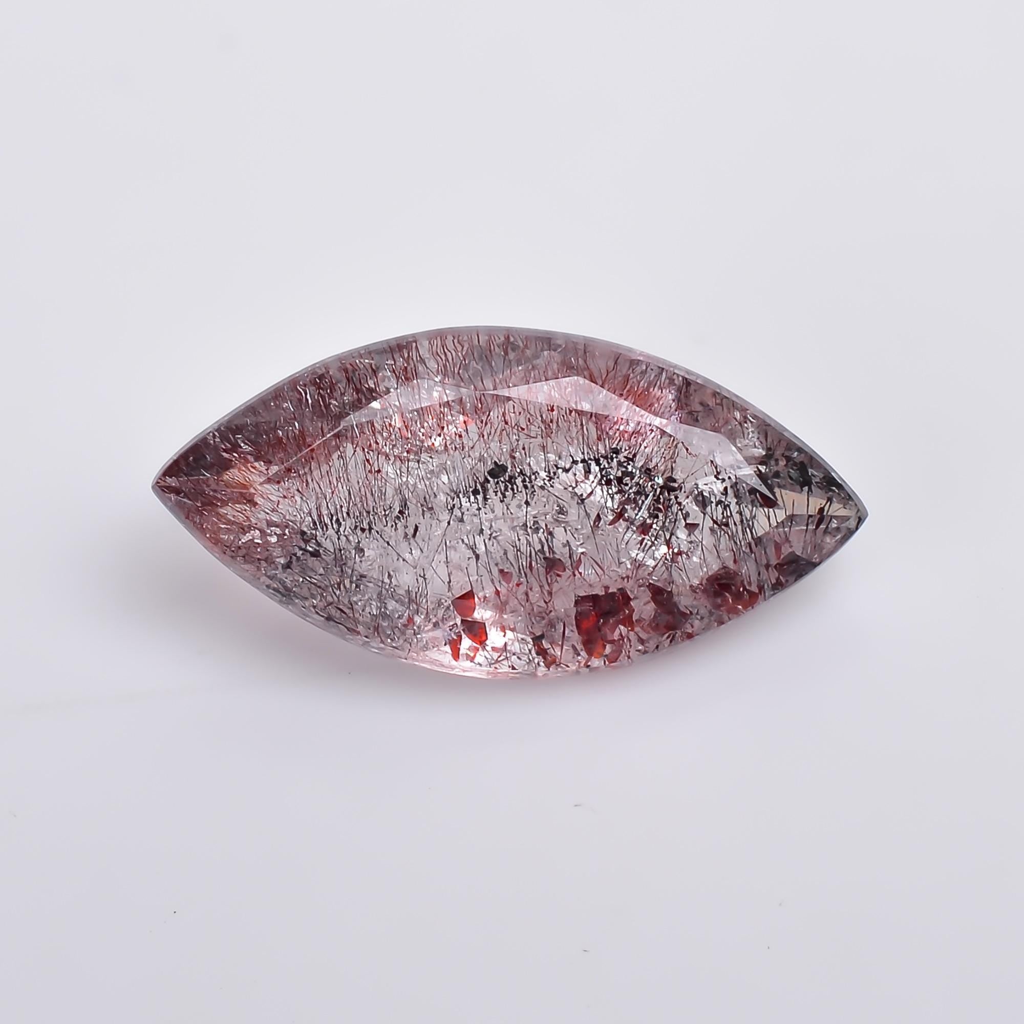 elestial quartz marquise shape natural cut stone loose gemstone