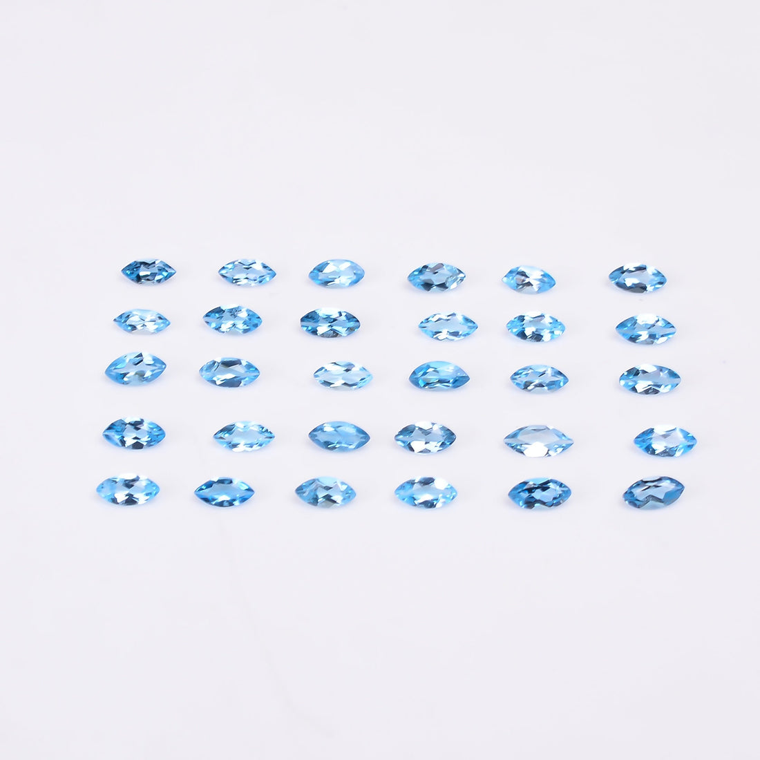 natural blue topaz marquise shape cut stone loose gemstone lot