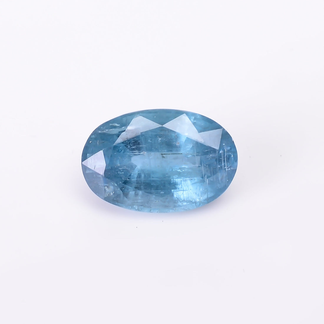 natural blue kyanite oval shape cut stone loose gemstone