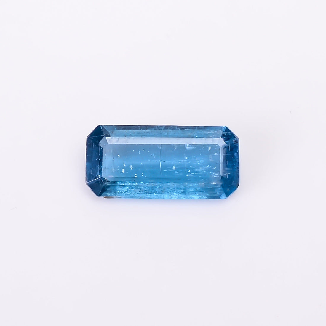 blue kyanite radiant shape cut stone loose gemstone