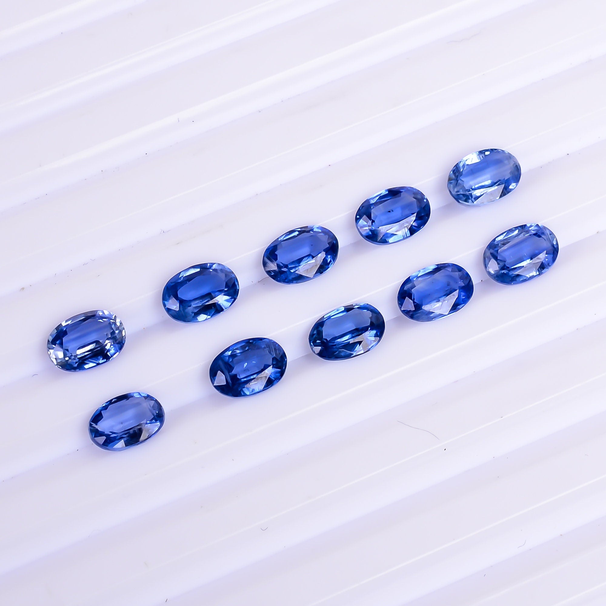 blue kyanite oval shape cut stone loose gemstone 10 pcs