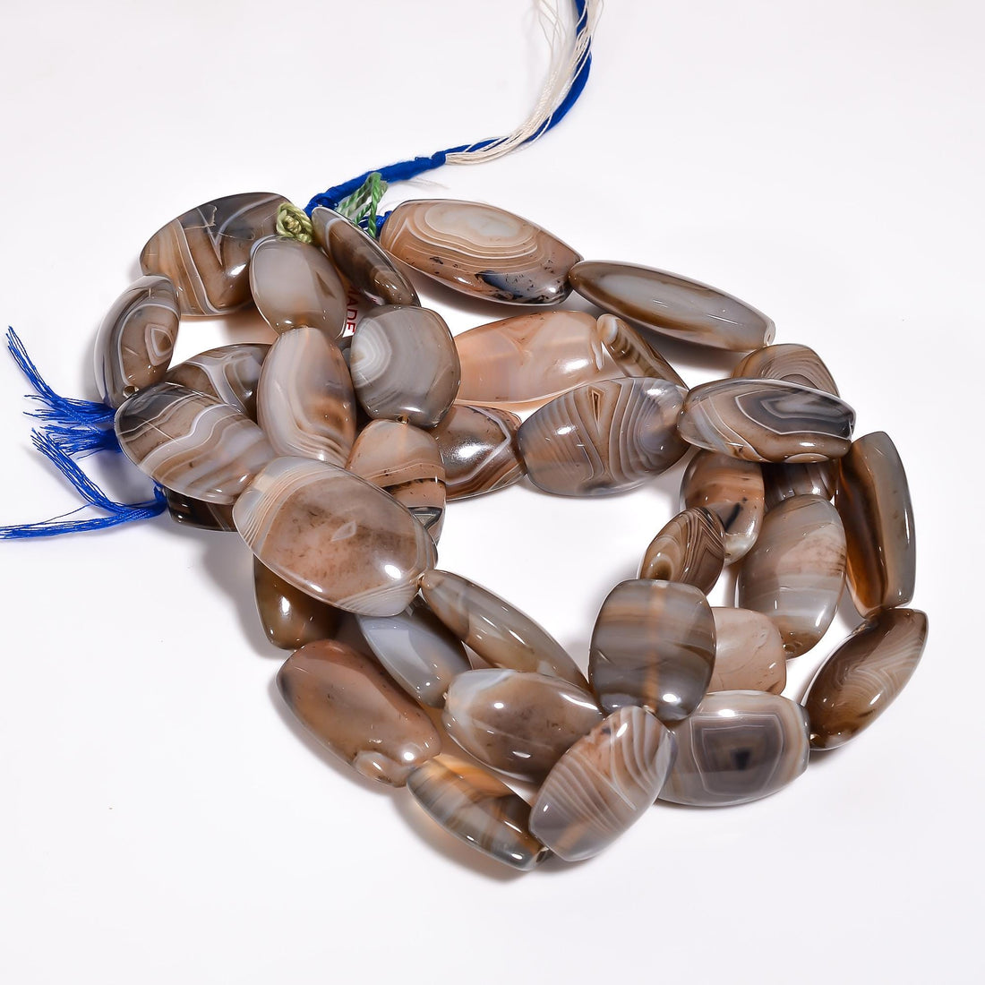 botswana agate natural gemstone oval shape smooth 