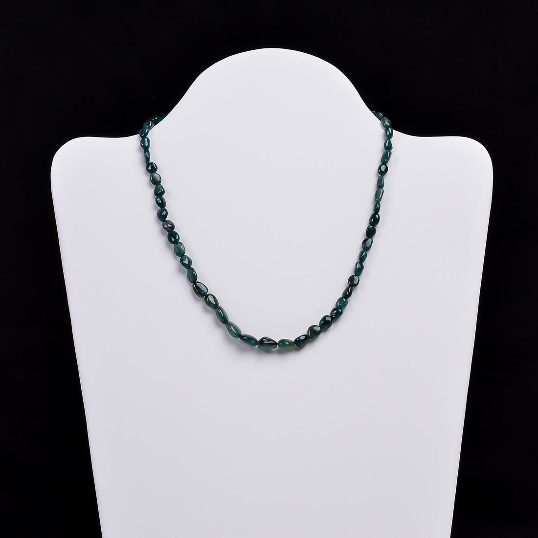 grandidierite natural tumbled shape smooth gemstone necklace