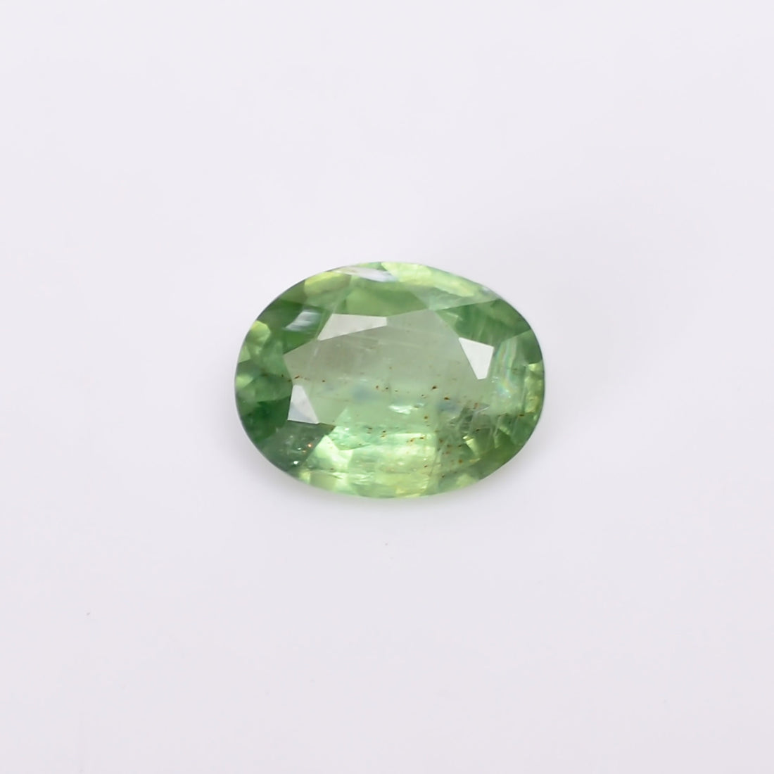 natural green mint kyanite oval shape cut stone loose gemstone