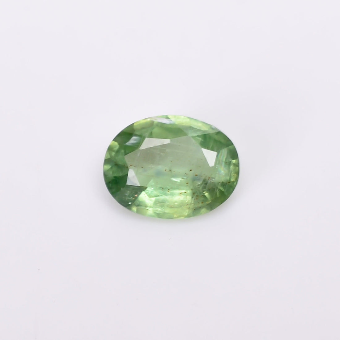 natural green mint kyanite oval shape cut stone loose gemstone