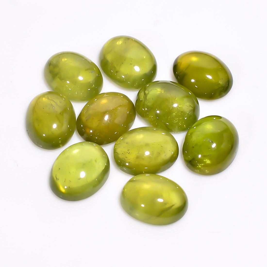 vesuvianite idocrase oval shape cabochon loose gemstone 10 pcs lot