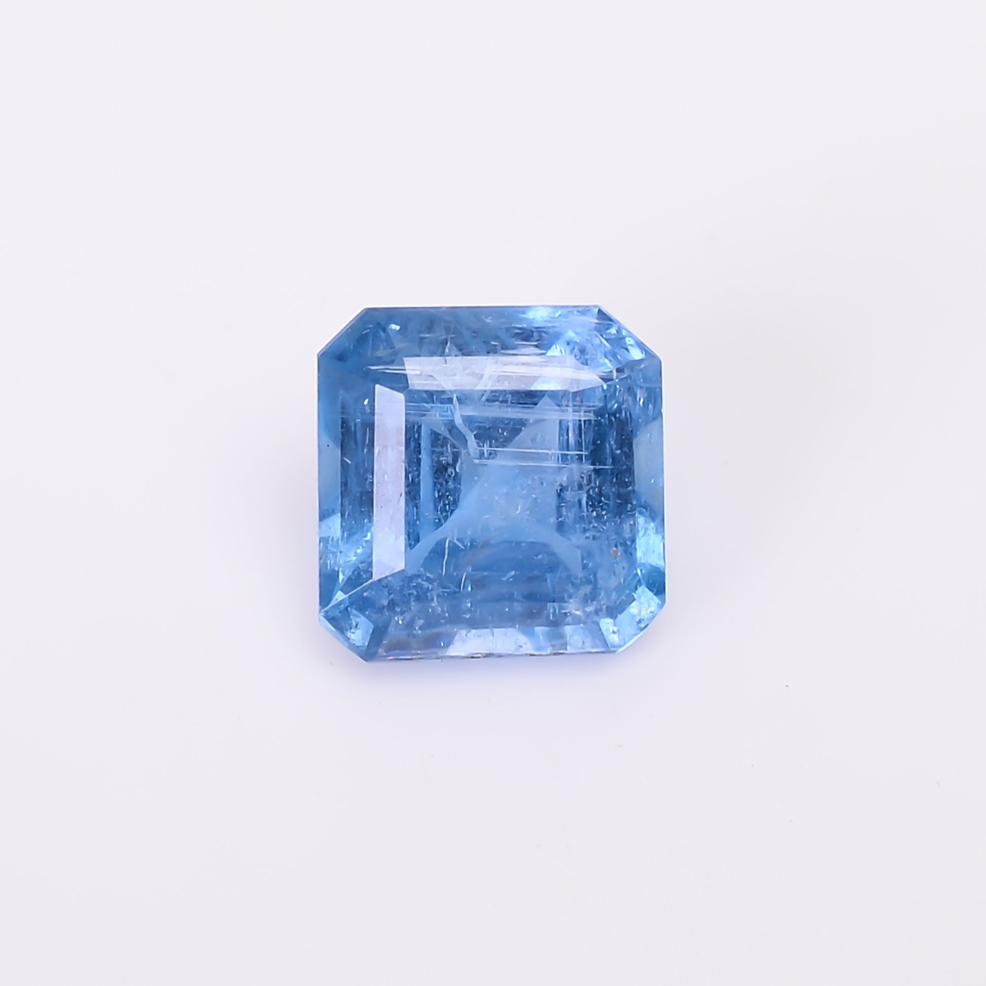 natural blue kyanite cushion shape cut stone loose gemstone