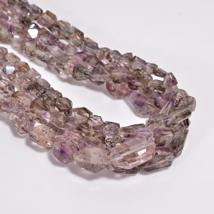 elestial amethyst natural gemstone tumbled shape faceted 
