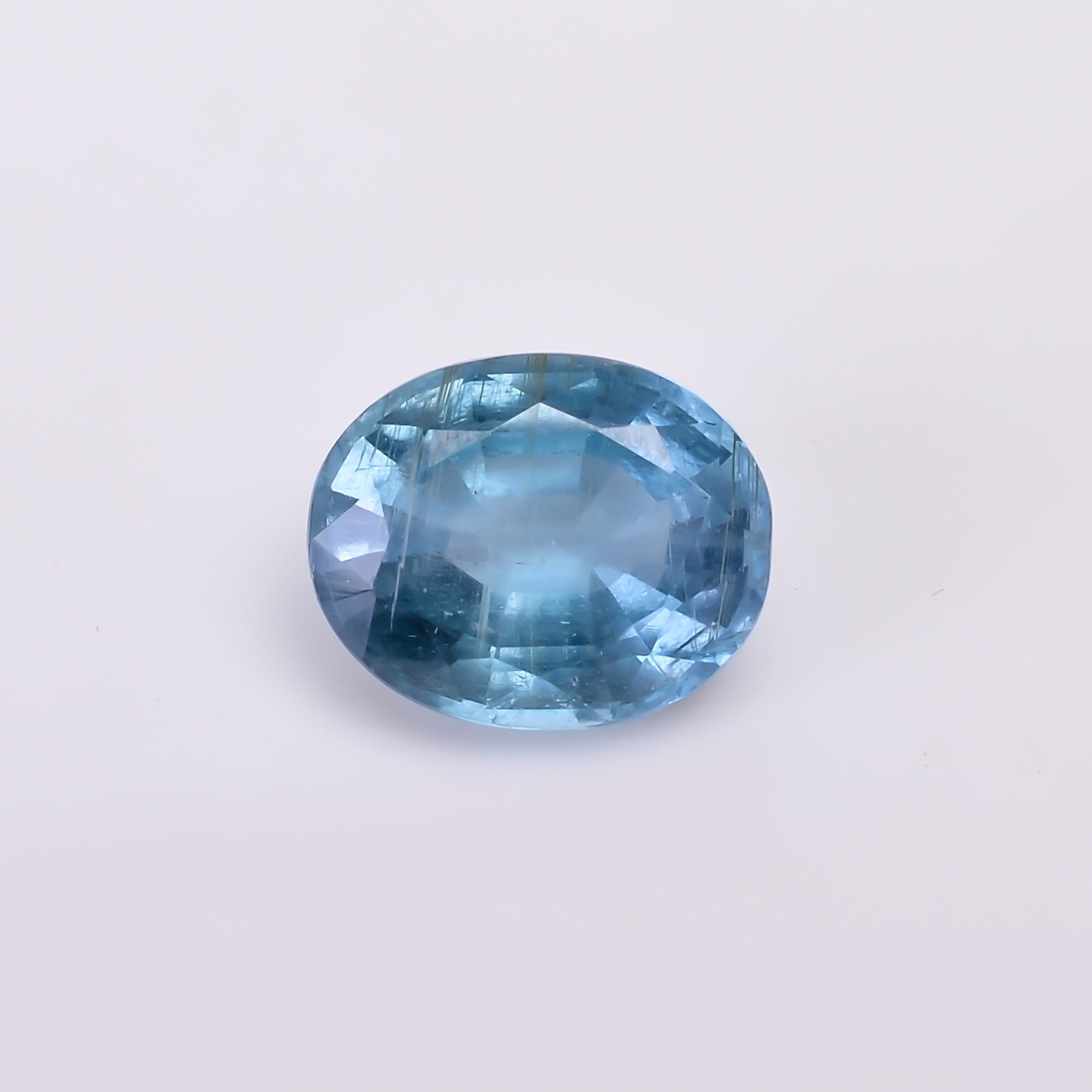 natural blue kyanite oval shape cut stone loose gemstone
