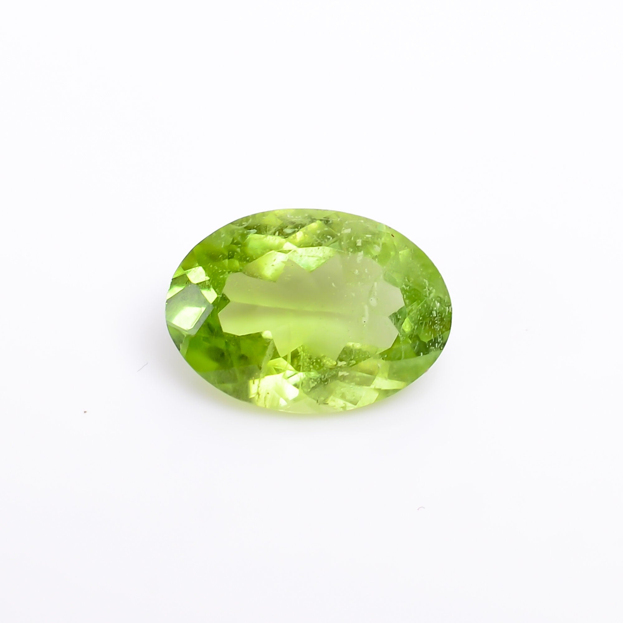peridot natural oval shape cut stone loose gemstone
