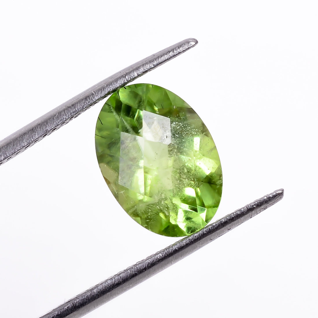 peridot natural oval shape faceted loose gemstone