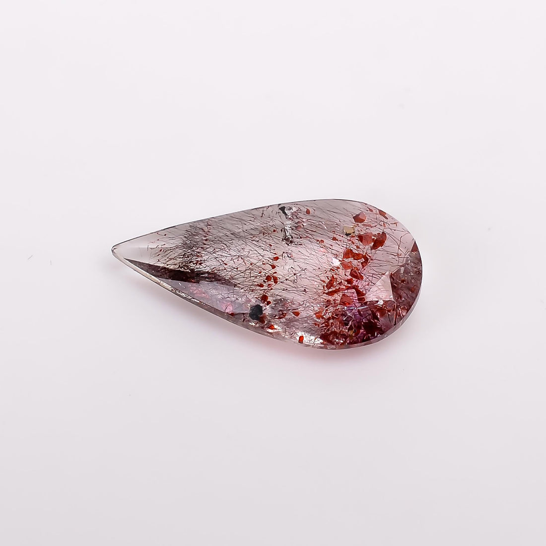 elestial quartz pear shape cut stone loose gemstone