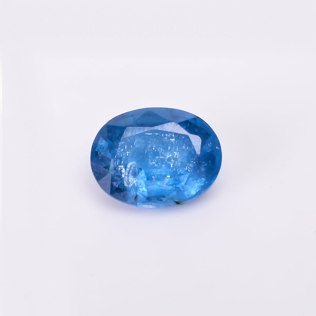natural blue kyanite oval shape cut stone loose gemstone