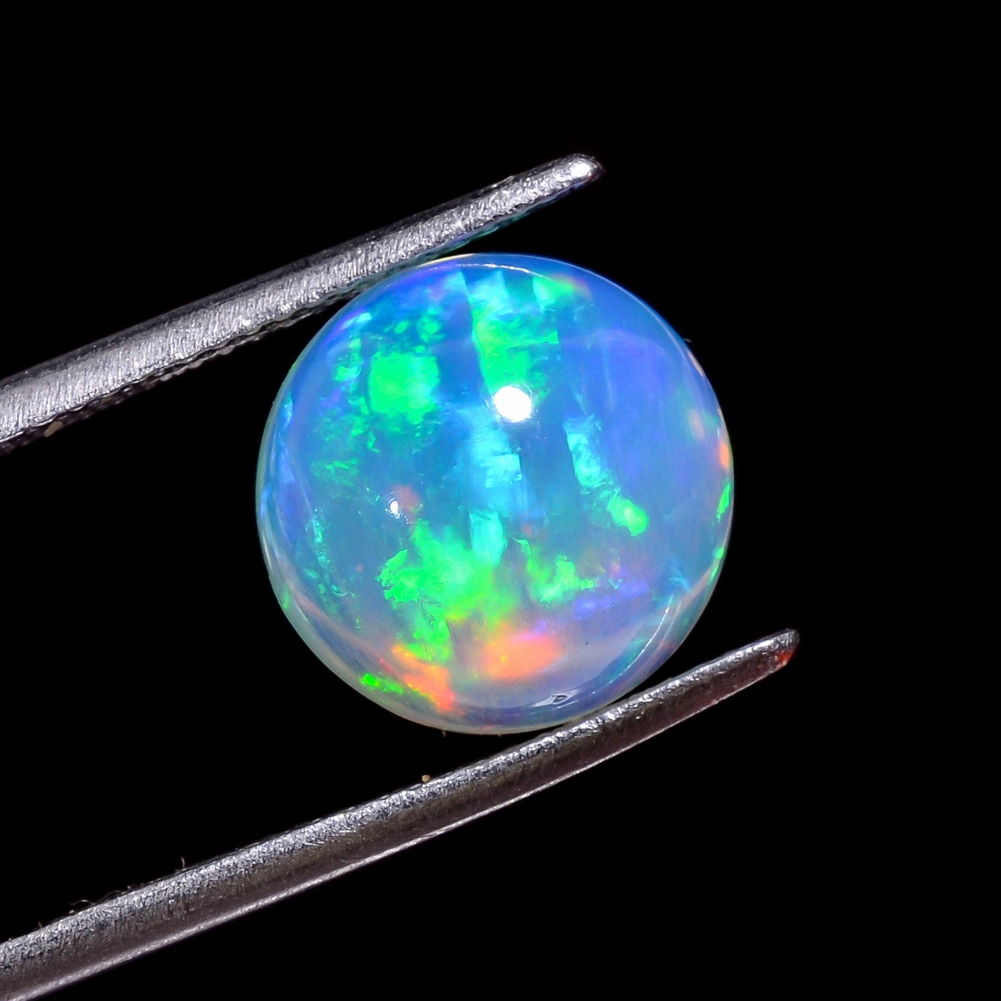 ethiopian opal natural round shape cabochon loose gemstone