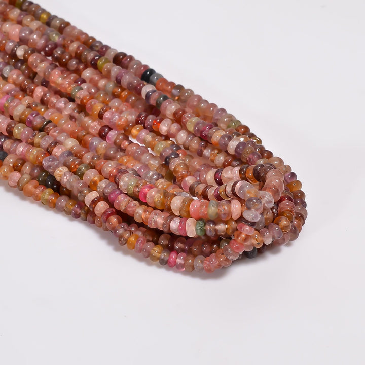 multi spinel natural gemstone rondelle shape smooth 