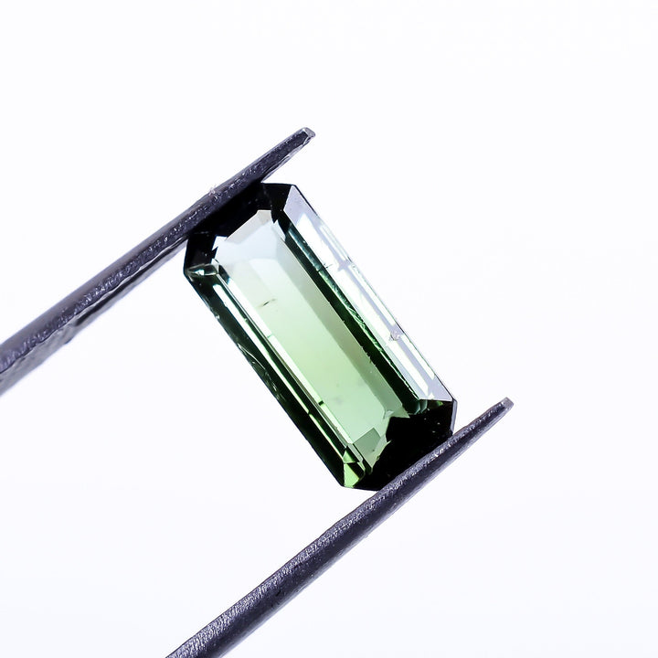 tourmaline green radiant shape cut stone loose gemstone