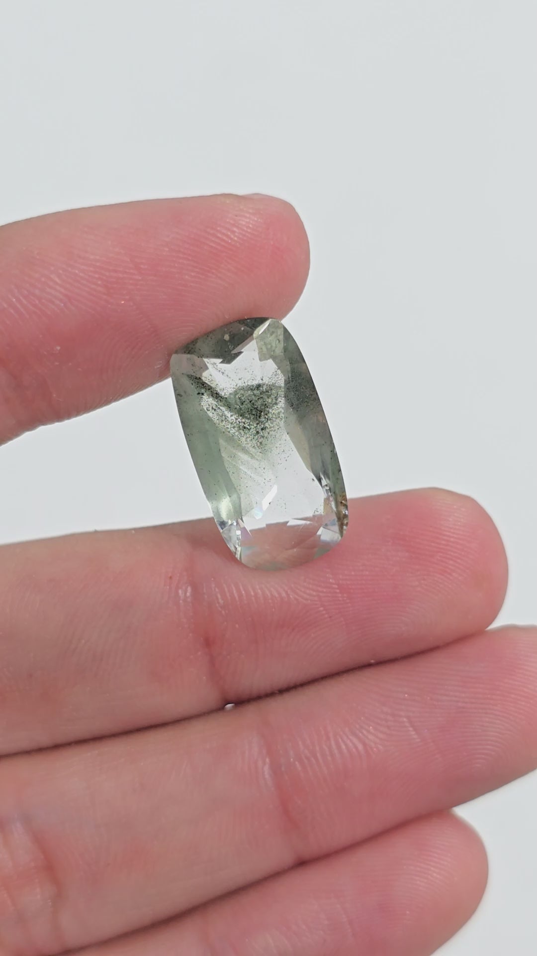 Green Phantom Quartz Radiant Shape Cut Stone Loose Gemstone For Making Jewelry 7.5 Ct. 19X10X5 mm Y-9401