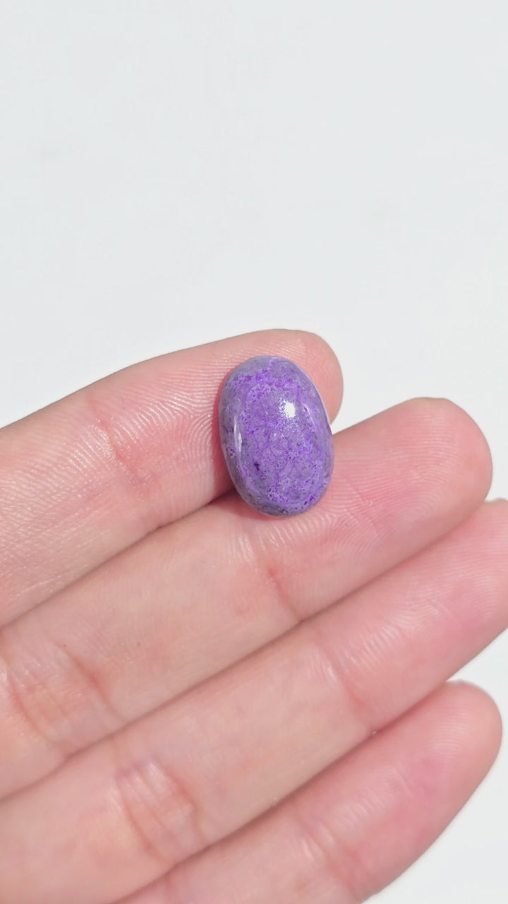 Sugilite Oval Shape Cabochon Loose Gemstone For Making Jewelry 7 Ct. 15X10X4 mm Y-9344