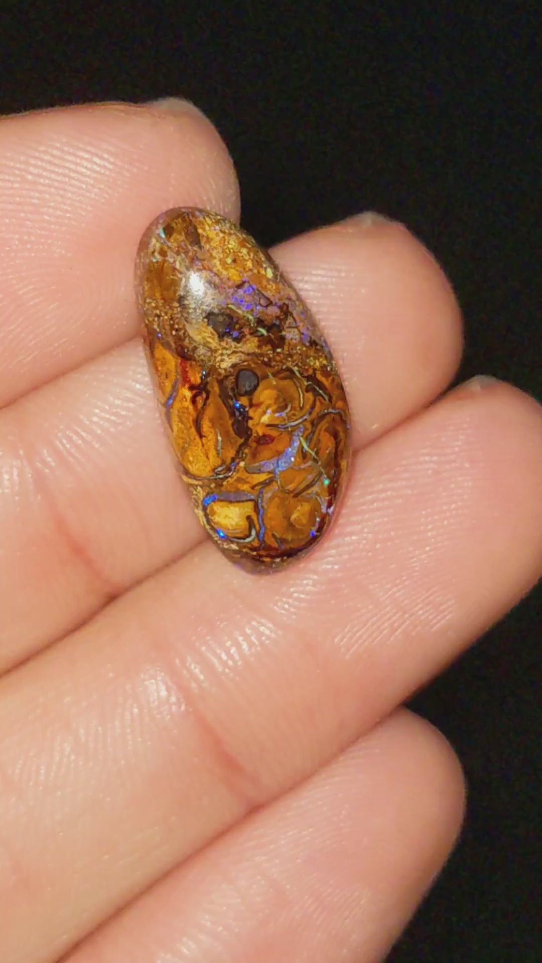 Natural Boulder Opal Fancy Shape Cabochon Loose Gemstone 19X8X4 mm 8.5 Ct.OP-196