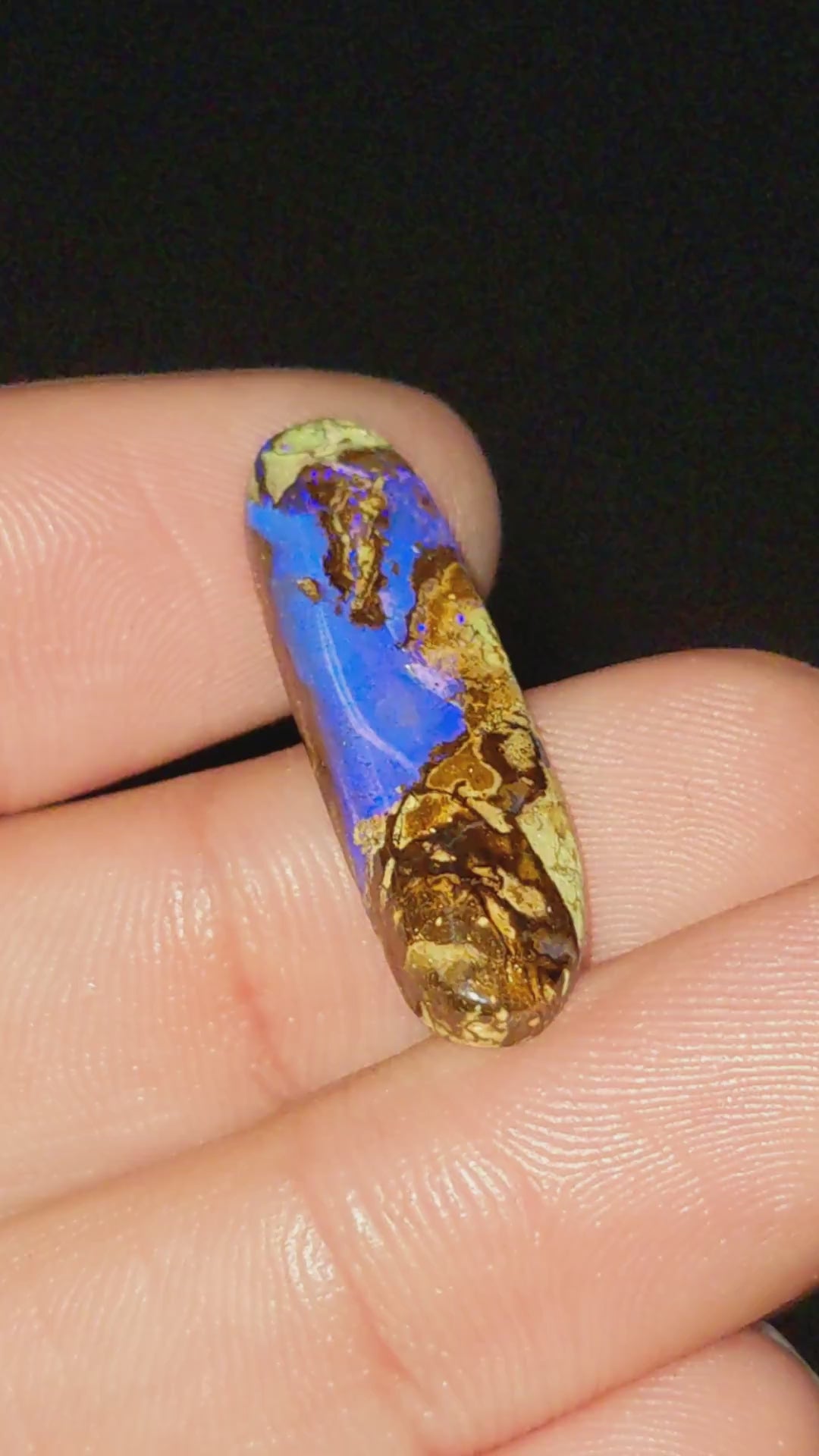 Natural Boulder Opal Oval Shape Cabochon Loose Gemstone 25X7X2 mm 6.5 Ct. OP-197