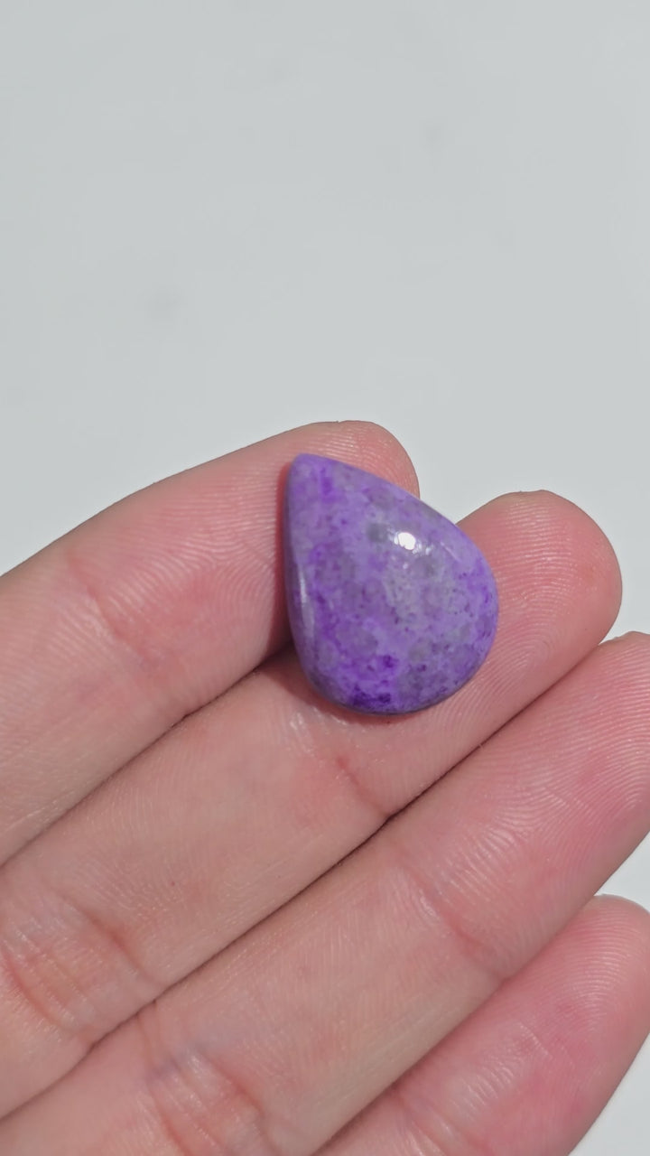 Sugilite Pear Shape Cabochon Loose Gemstone For Making Jewelry 10 Ct. 19X14X5 mm Y-9305