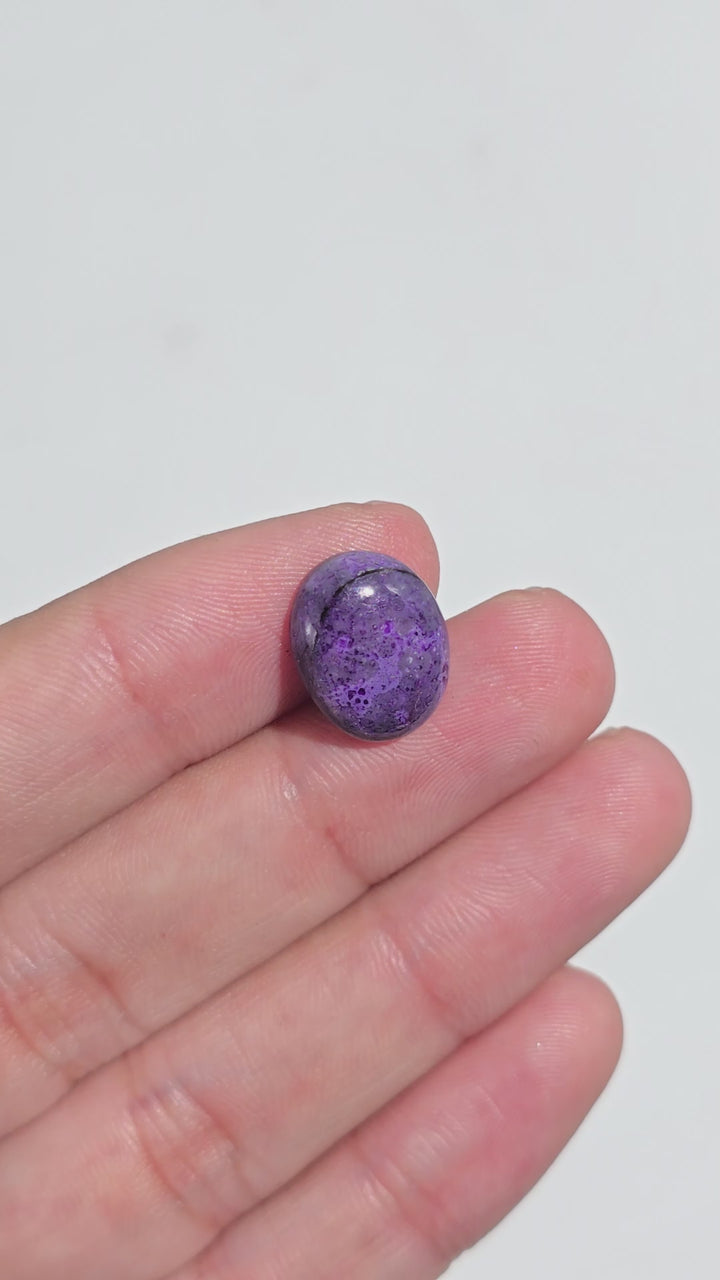 Sugilite Oval Shape Cabochon Loose Gemstone For Making Jewelry 6.5 Ct. 14X11X4 mm Y-9312